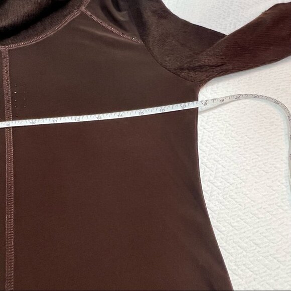𝅺vintage 90's Vex🤎Wool Blend Brown Cowl Neck Sweater Size S - Picture 6 of 8